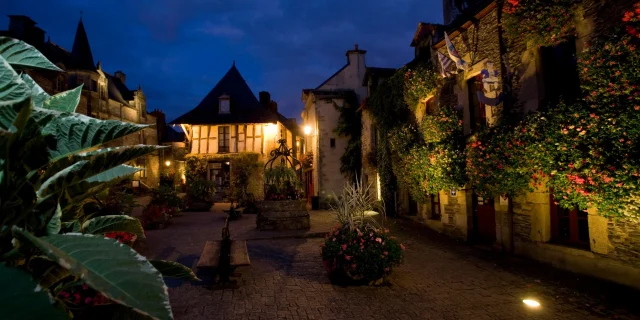 Place Du Puits Rochefort En Terre Nocturne