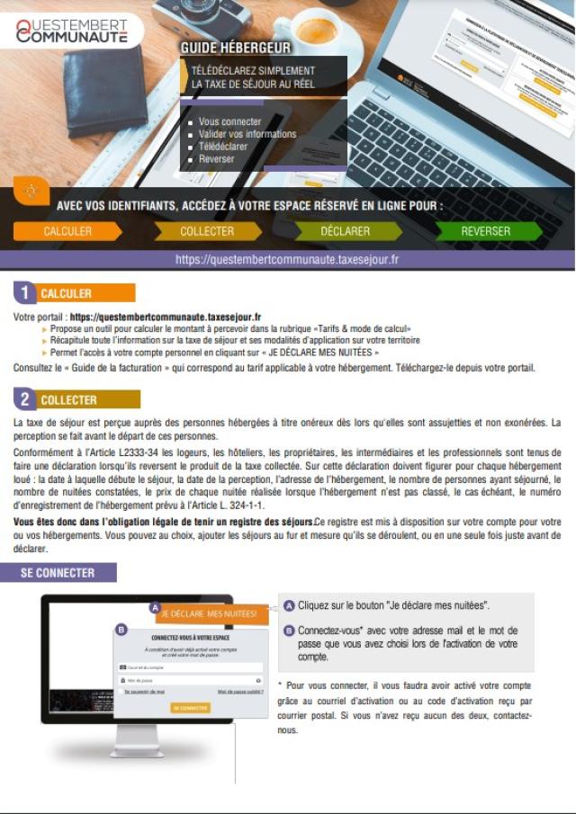 Télédéclaration Taxe De Séjour