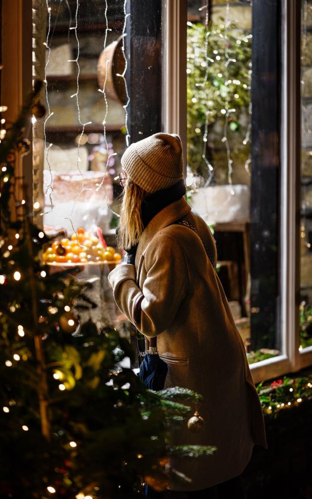 Magie de Noël Rochefort-en-Terre vitrine