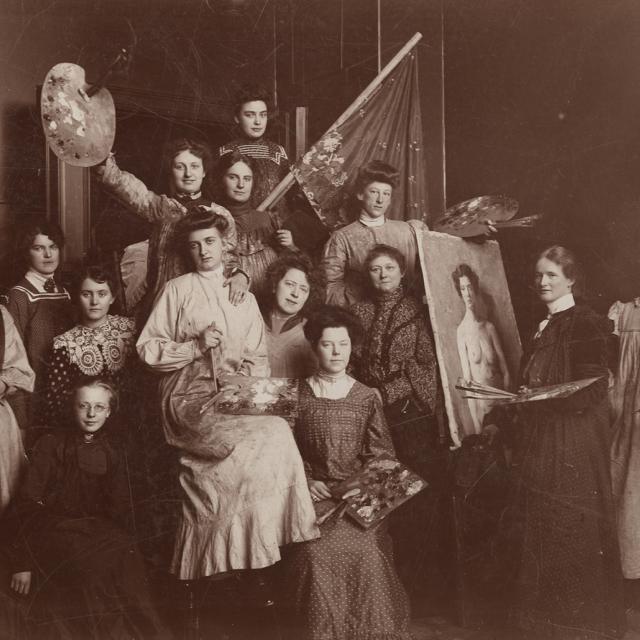 Harriet Backer Avec des étudiants 1905